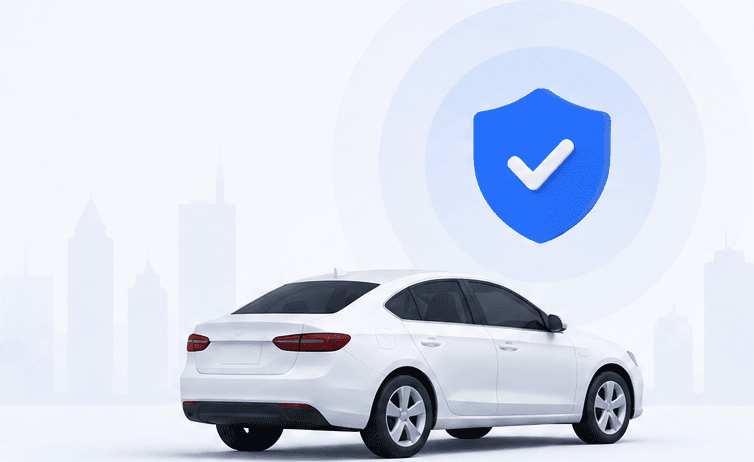 Car with safety shield